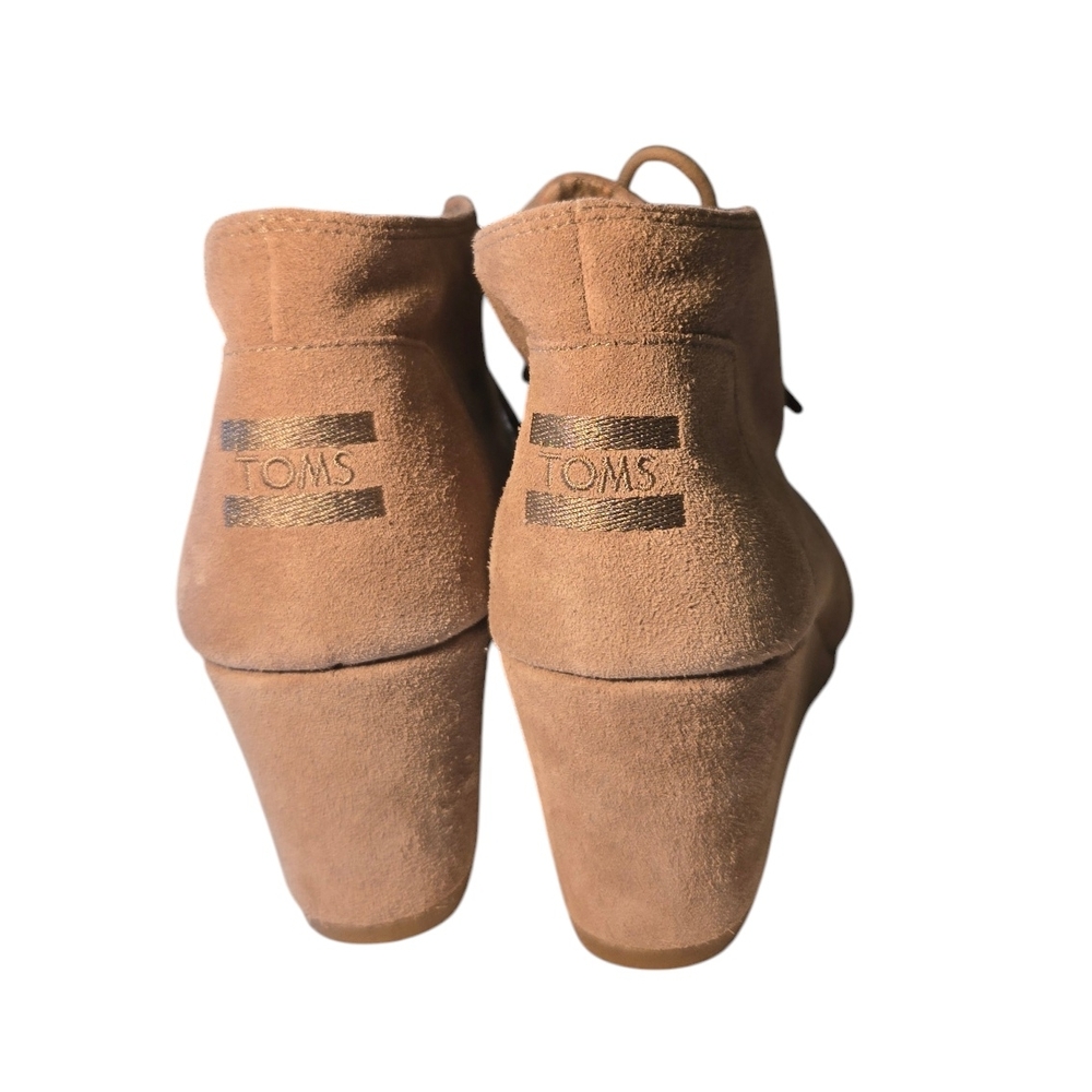Toms Suede Wedge Ankle Boots - Picture 3 of 7